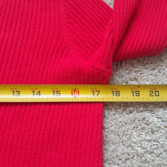 Ett Twa Anthropologie red wool blend sweater womens XS - Picture 10 of 10